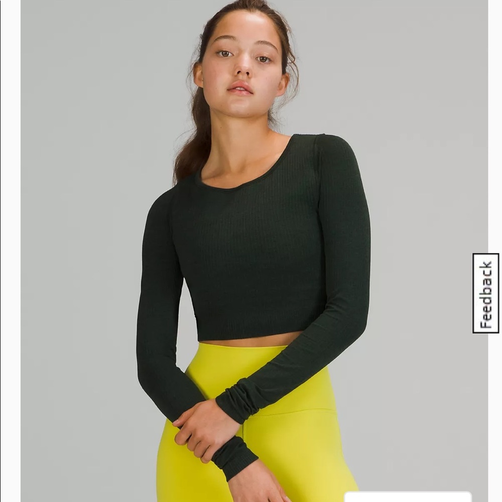 Lululemon ebb to street cropped long sleeve